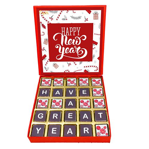 Delectable Assorted Chocolates with Festive Prints