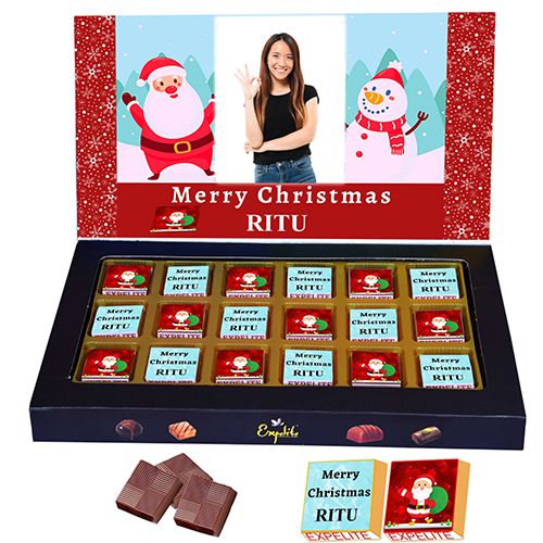 Blissful Personalize Christmas Chocolates Box