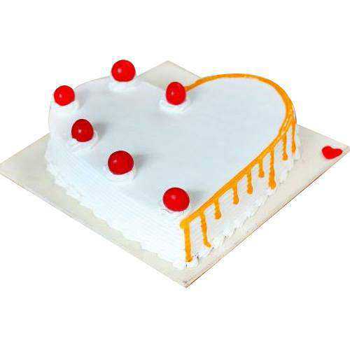 Scrumptious Heart-Shape Vanilla Cake