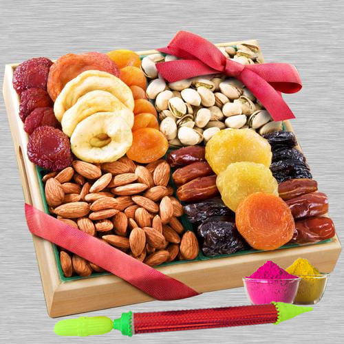 Exclusive Mixed Dry Fruits Tray for Holi