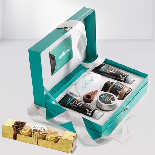 Ravishing Coffee Mood Skin Care Gift Kit with Ferrero Rocher Chocolate