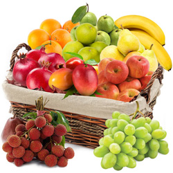 Delectable Fresh Fruits Basket