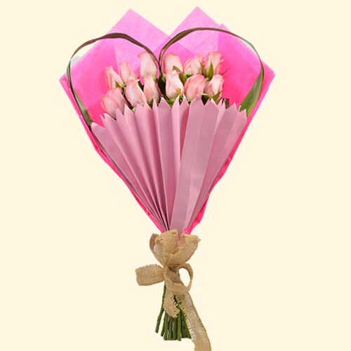 Spectacular Pink Roses Designer Bouquet