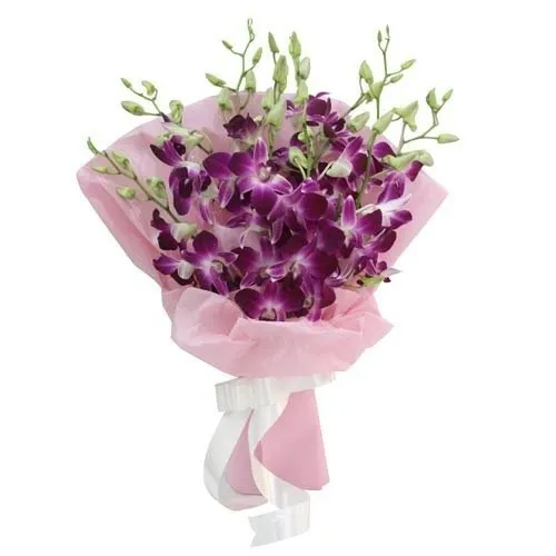 Exotic Purple Orchids Bouquet