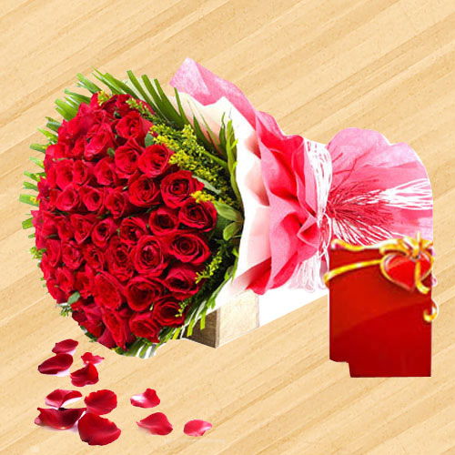 Blushing Red Roses Bouquet