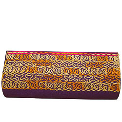 Amazing Leather Clutch Bag in Purple for Ladies