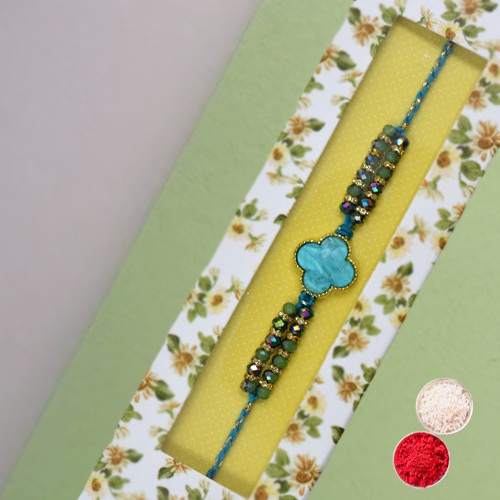 Turquoise Rakhi for Brother in a Box