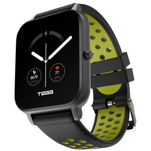 Outstanding TAGG Verve Sense Green Black Smartwatch